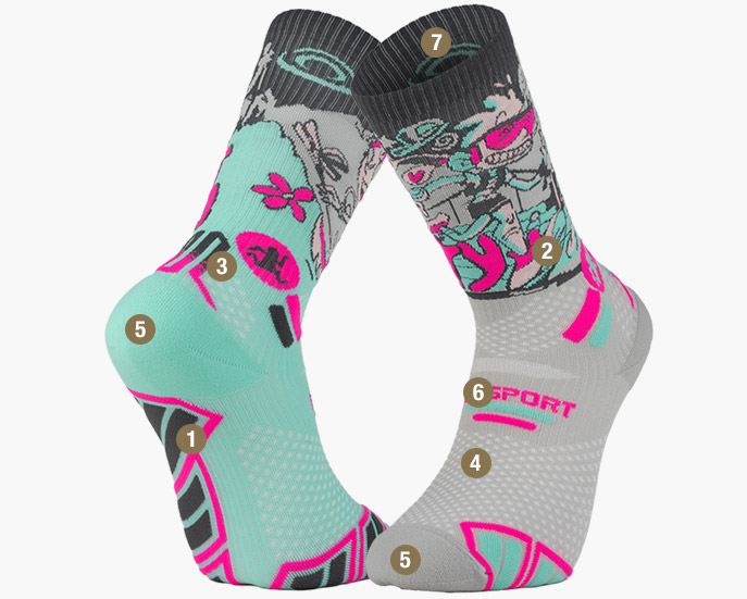 Chaussettes Trail Ultra High Collector DBDB Ville vs Montagne